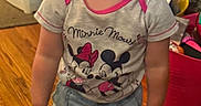 Addison joined the competition — help win amazing prizes! child, clothing, cute, happy, headband, home, indoor, laundry_basket, minnie_mouse, person, pink_bow, shoes, shorts, smiling, standing, stuffed_animal, toddler, toy, tshirt, wooden_floor
