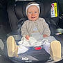 Ninon participe au concours pour gagner de l'argent avec cette photo : baby, blue_eyes, car_interior, car_seat, cardigan, child, clothing, cute, dress, happy, headband, indoors, infant, joyful, person, portrait, seatbelt, shoes, sitting, smiling