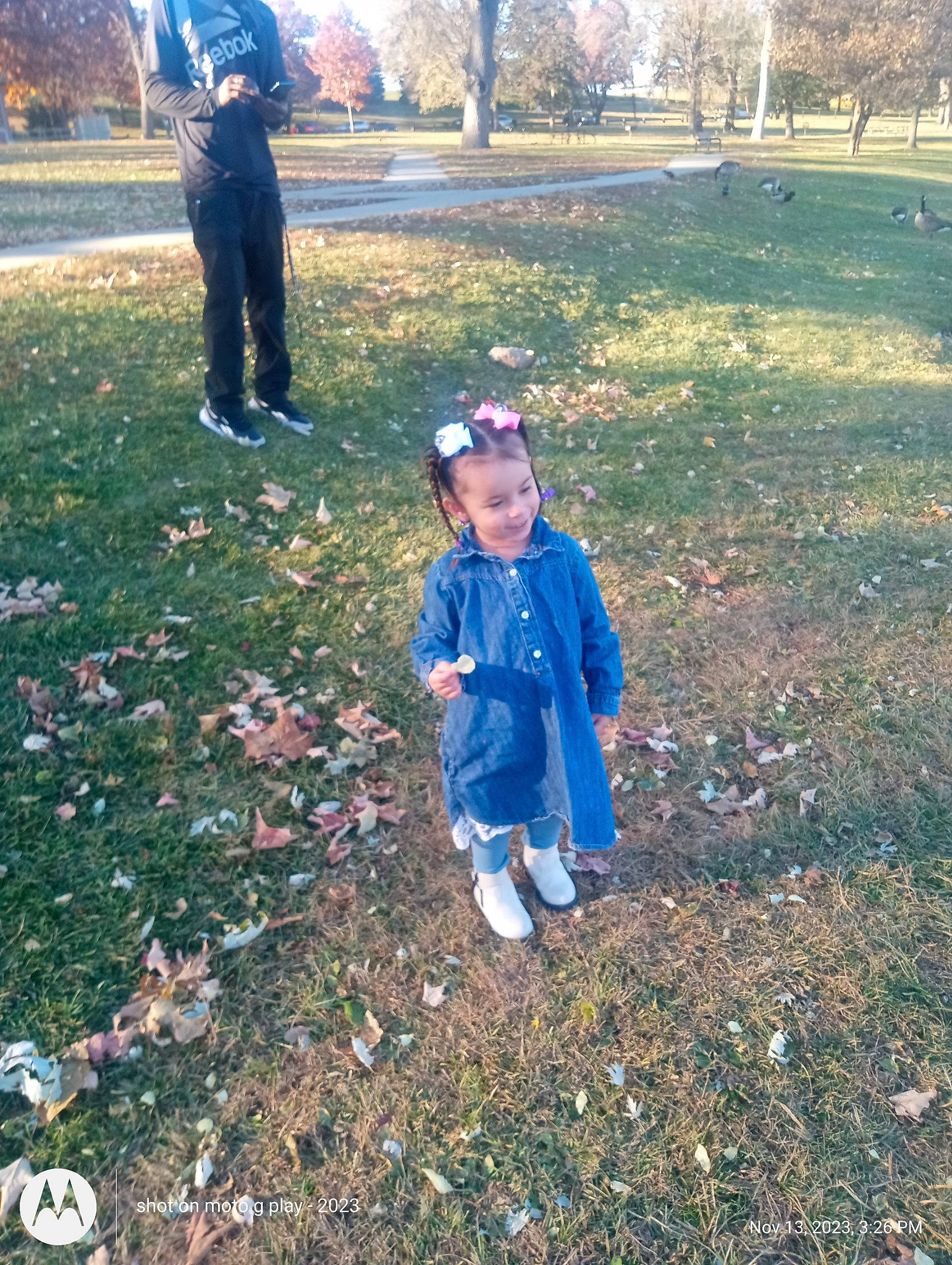 Kimberly Goschyoung is registered to the contest to win money with this photo: autumn, child, deciduous, fun, garden, grass, grassland, happy, joy, landscape, lawn, leisure, people_in_nature, person, plant, play, recreation, soil, toddler, tree