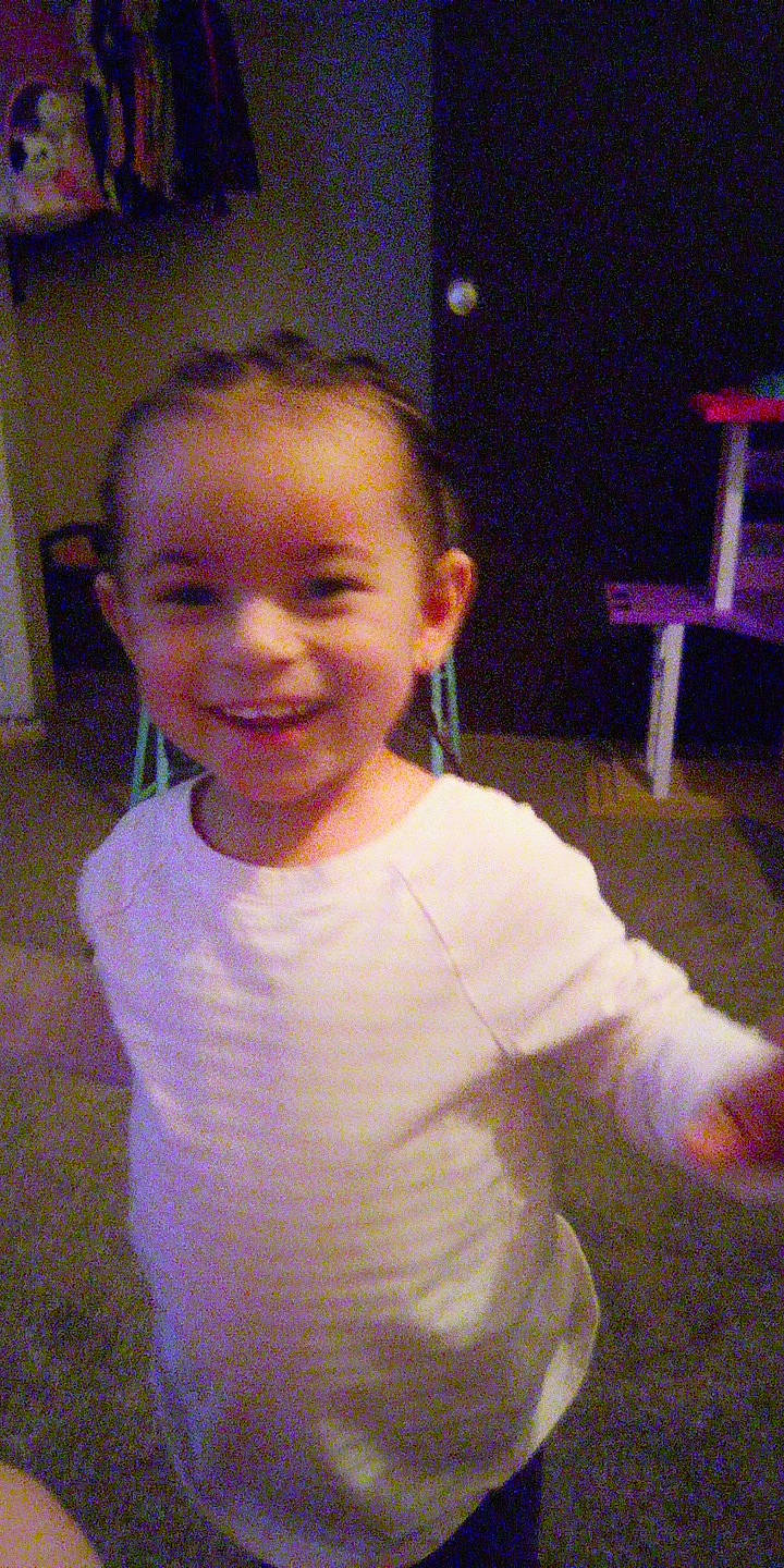 Kimberly Goschyoung is registered to the contest to win money with this photo: baby_toddler_clothing, cheek, chest, child, chin, elbow, face, facial_expression, fun, happy, jaw, joy, person, room, sleeve, smile, standing, t_shirt, thumb, toddler