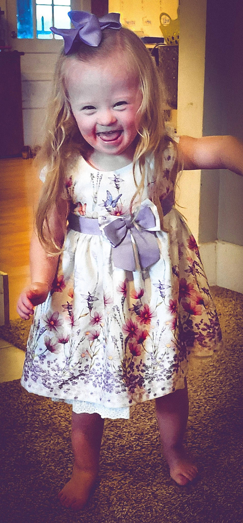 Alexis joined the competition — help win amazing prizes! baby_toddler_clothing, cool, day_dress, dress, eyelash, fashion, fashion_design, happy, human_body, iris, joy, neck, one_piece_garment, person, pink, purple, skin, sleeve, smile, standing