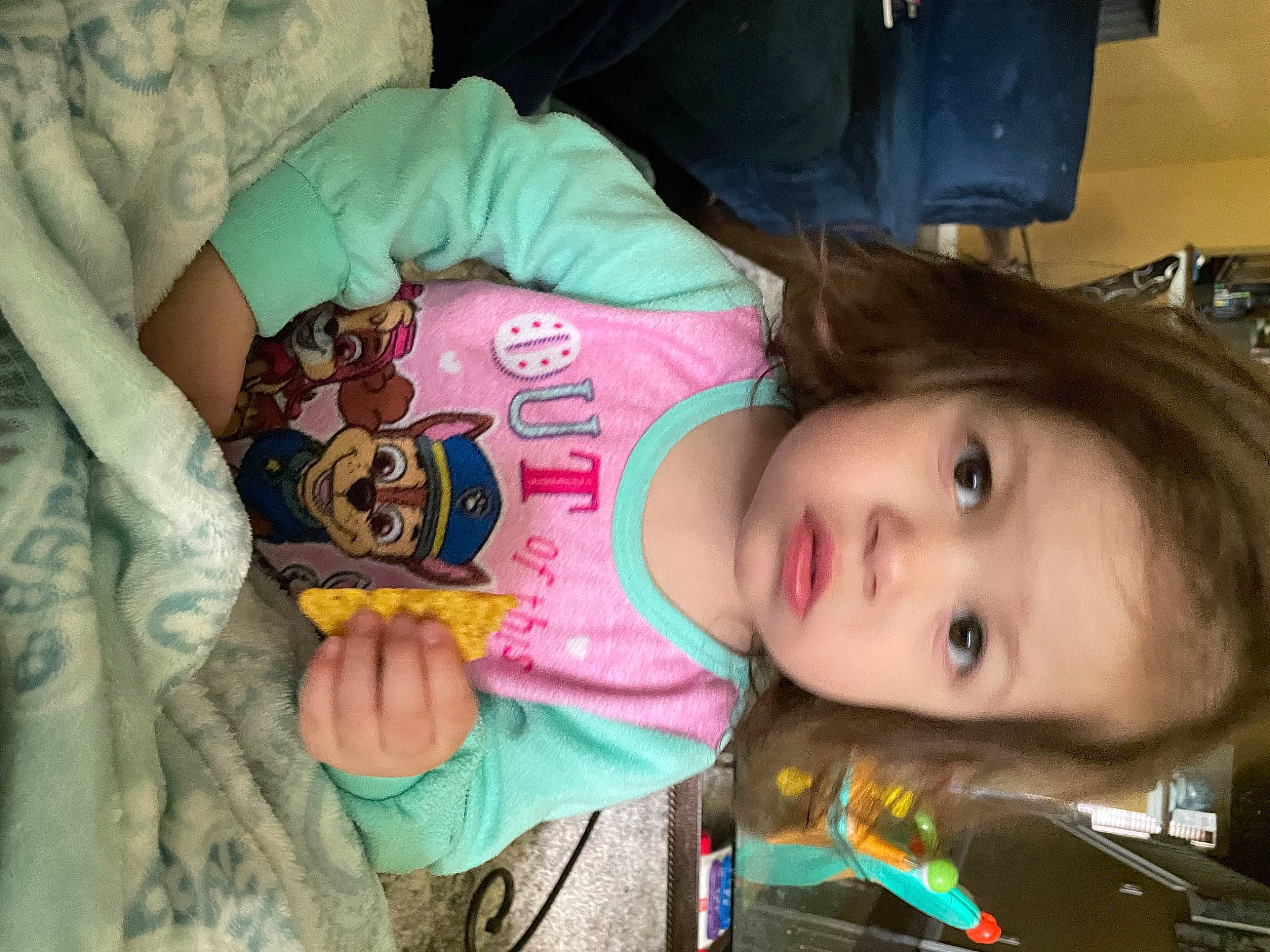 Ava is registered to the contest to win money with this photo: baby, baby_products, baby_toddler_clothing, cheek, child, comfort, cool, eyelash, fun, happy, iris, linens, mouth, nose, organ, person, room, sitting, skin, sleeve