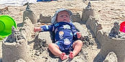 Cameron participe au concours pour gagner de l'argent avec cette photo : baby, bag, beach, castle, child, footwear, grass, hat, mat, outdoor, plastic_bucket, relaxing, sand, sandcastle, summer, sunny, swimsuit, tent, toy, vacation