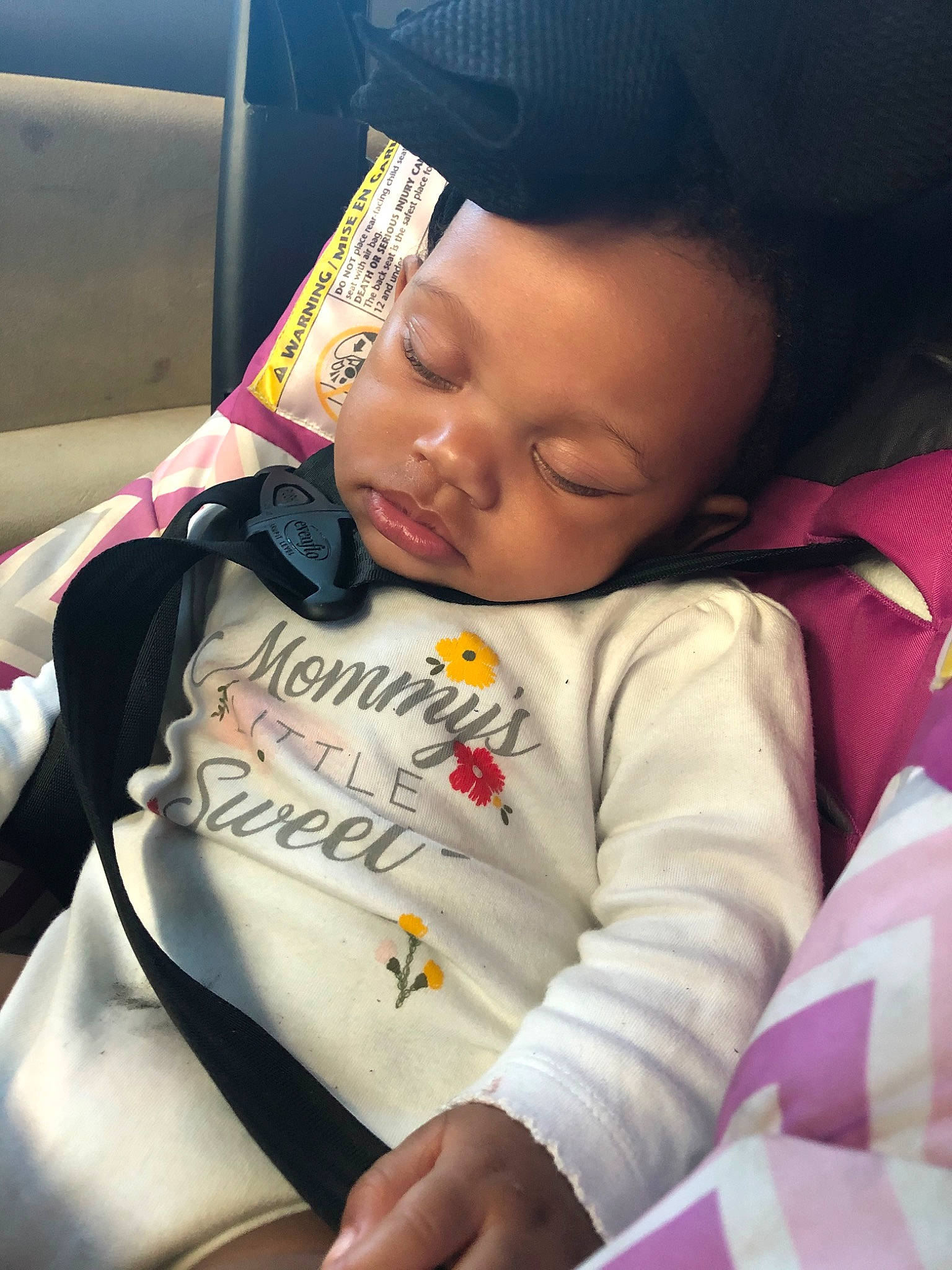 Jalani is registered to the contest to win money with this photo: baby, baby_in_car_seat, birth, car_seat, cheek, child, nap, person, skin, sleep, toddler