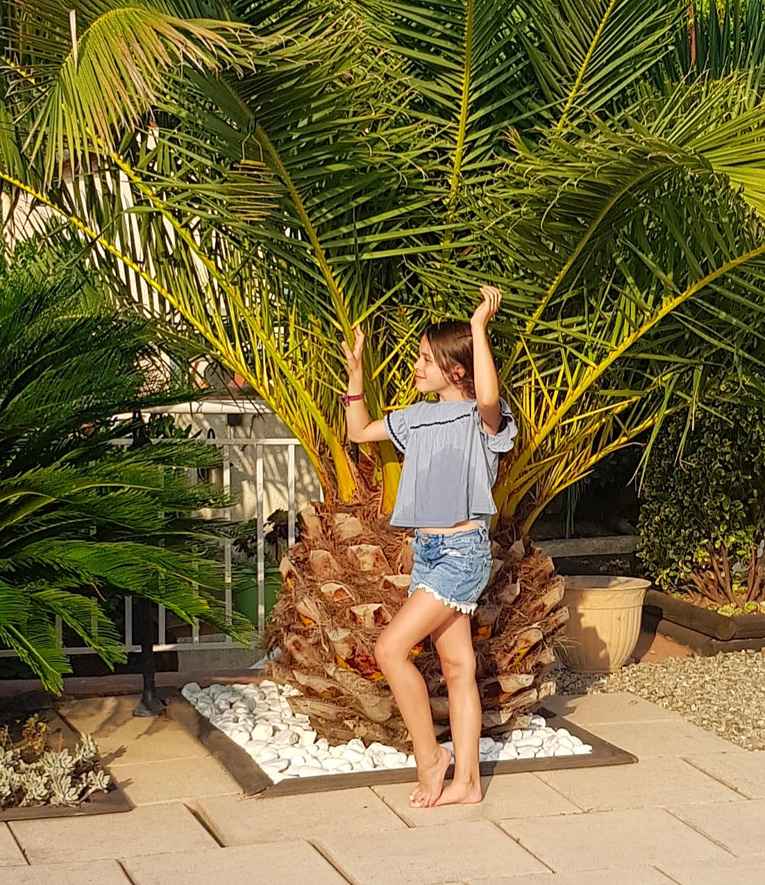 Lyna participe au concours pour gagner de l'argent avec cette photo : arecales, attalea_speciosa, barefoot, botany, chair, foot, fun, grass, human_leg, joy, leaf, leisure, palm_tree, people_in_nature, person, plant, shorts, terrestrial_plant, thigh, travel
