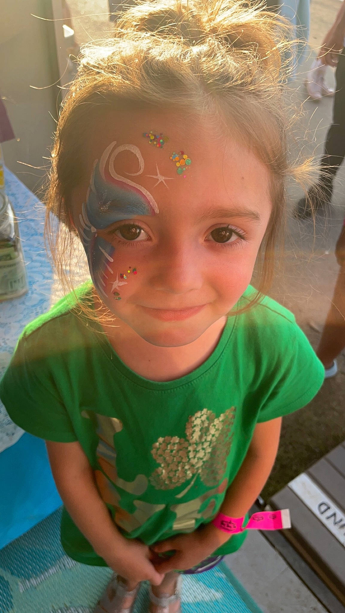 Kaelyn is registered to the contest to win money with this photo: cheek, child, chin, cool, eyebrow, eyelash, forehead, fun, grass, happy, headpiece, iris, joy, leisure, lip, mouth, nose, person, skin, smile