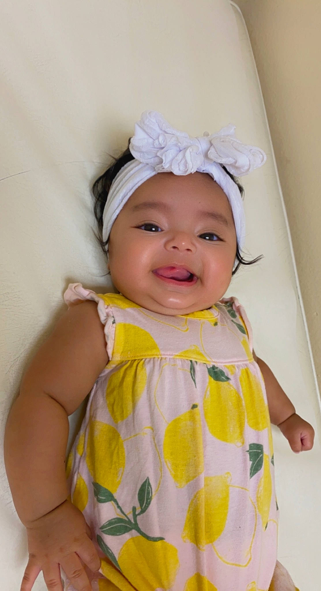 Alessandra joined the competition — help win amazing prizes! baby, baby_products, baby_toddler_clothing, cap, cheek, dress, eye, face, fun, hairstyle, happy, headwear, iris, outerwear, pattern, person, skin, sleeve, smile, t_shirt