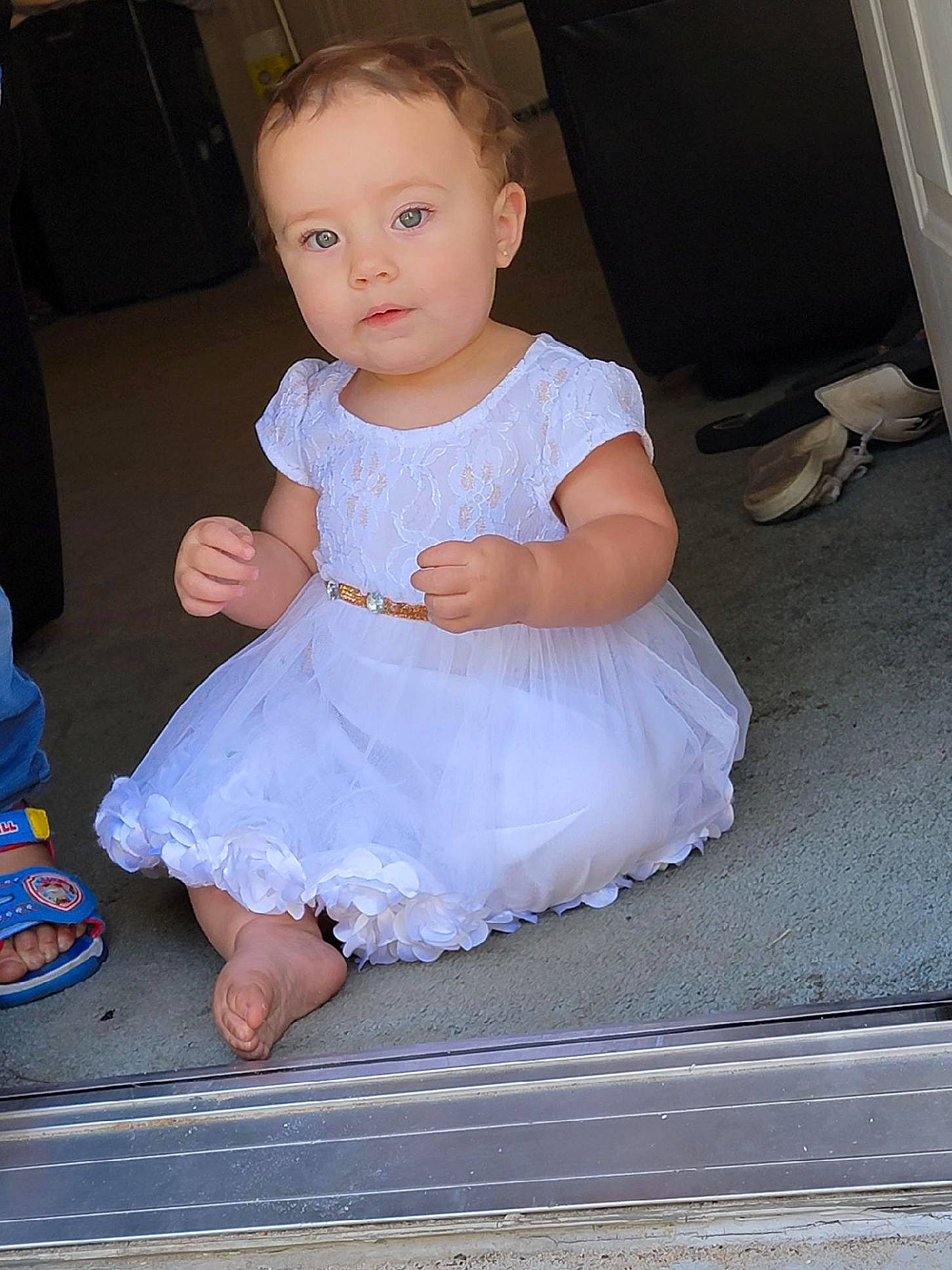 Kalaya joined the competition — help win amazing prizes! baby, baby_toddler_clothing, barefoot, child, day_dress, dress, embellishment, event, flash_photography, flooring, foot, fun, hairstyle, happy, head, human_leg, person, sitting, sleeve, toddler