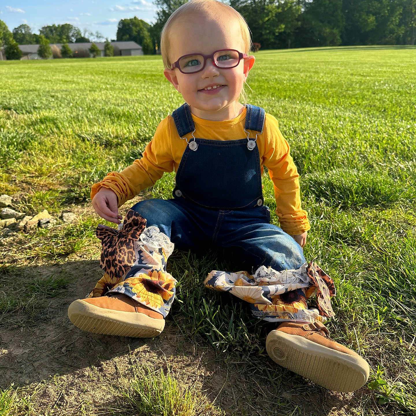 Kennedy joined the competition — help win amazing prizes! accessories, boy, clothing, face, footwear, glasses, grass, head, nature, outdoors, pants, park, person, photography, plant, portrait, shoe, sitting, sneaker, soil