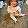 Jourdyn is registered to the contest to win money with this photo: baby, blur, carpet, casual, child, clothing, curly_hair, cute, floor, happy, home, indoor, infant, person, playtime, room, sitting, smile, toddler, young