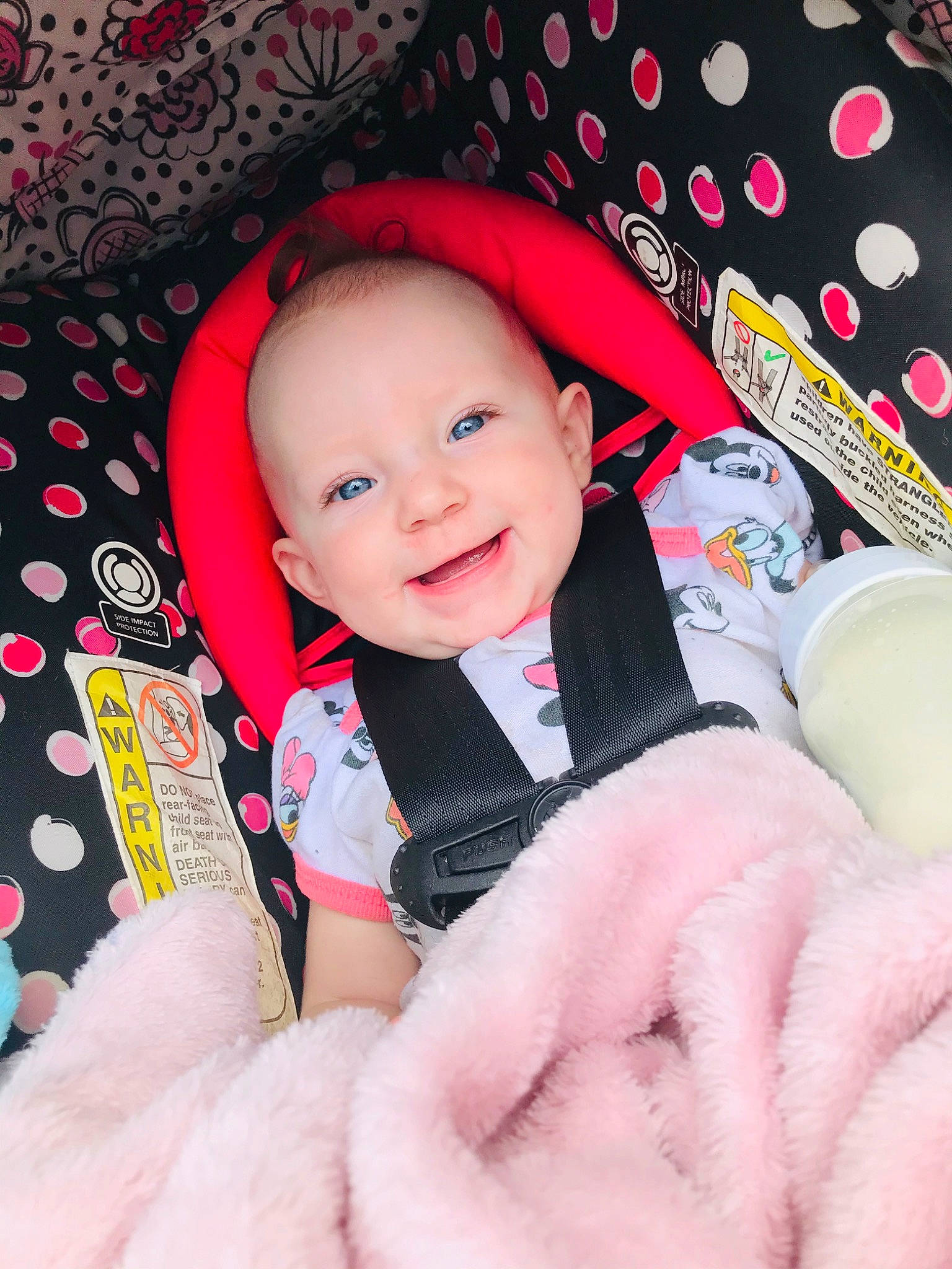 Liberty joined the competition — help win amazing prizes! baby, baby_products, baby_toddler_clothing, carmine, child, comfort, fashion_accessory, font, happy, joy, linens, magenta, pattern, person, pink, portrait_photography, room, sleeve, smile, sweetness