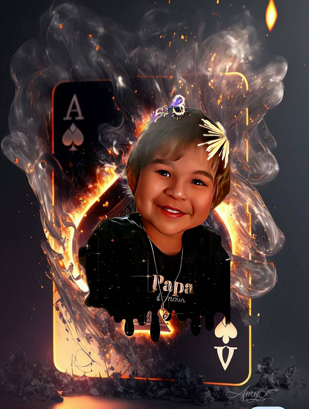 Edzio participe au concours pour gagner de l'argent avec cette photo : art, child, circle, cool, darkness, electric_blue, event, flash_photography, fun, graphic_design, graphics, happy, headwear, holiday, human, illustration, joy, night, person, smile