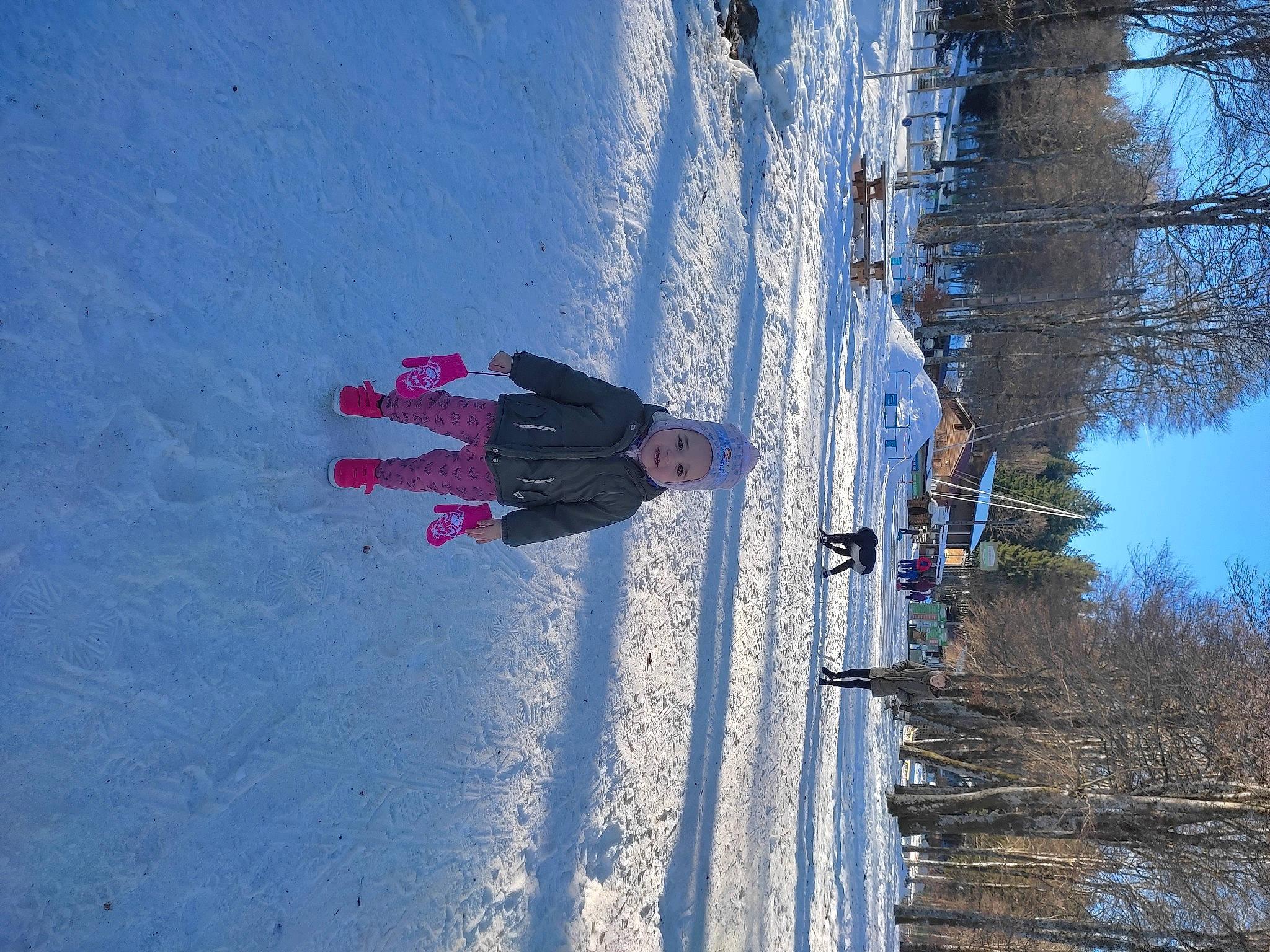 Noélia a rejoint le concours — aidez-le/la à gagner de superbes lots ! carmine, electric_blue, freezing, geological_phenomenon, glacial_landform, headwear, landscape, line, mountain, person, piste, plant, recreation, shadow, sky, slope, snow, tints_and_shades, tree, winter