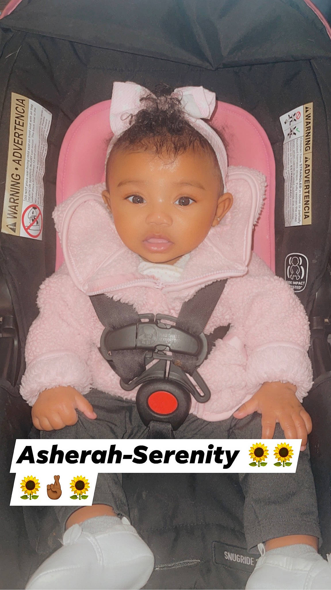 Asherah-serenity joined the competition — help win amazing prizes! baby, baby_carriage, baby_products, baby_safety, baby_toddler_clothing, beauty, cheek, child, flash_photography, fun, happy, mouth, nose, person, pink, product, sitting, snapshot, thumb, toddler
