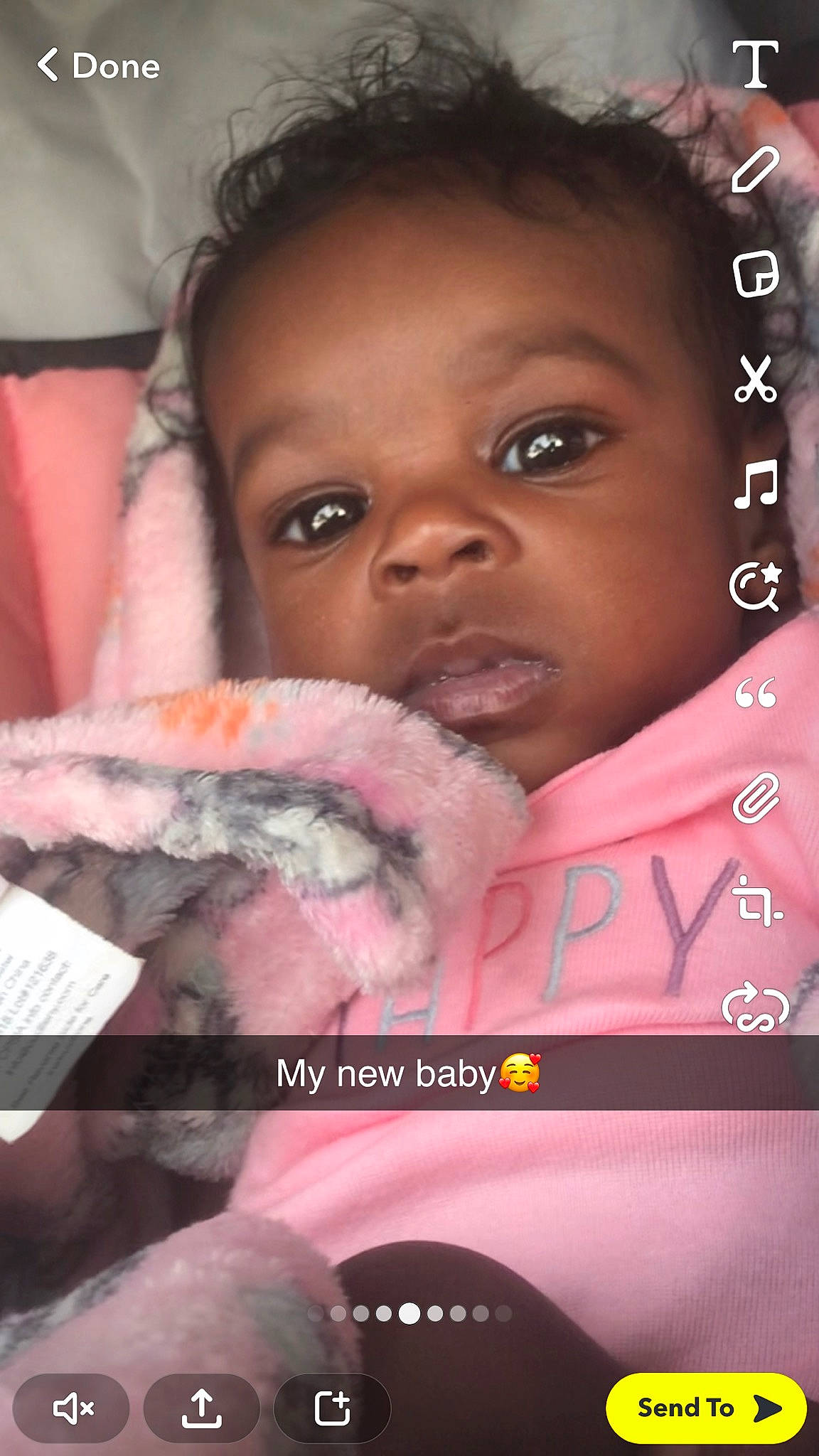 Mckenzie is registered to the contest to win money with this photo: baby, beauty, cheek, chin, eye, eyebrow, eyelash, flash_photography, forehead, hair, happy, human, iris, lip, mouth, nose, organ, person, pink, skin