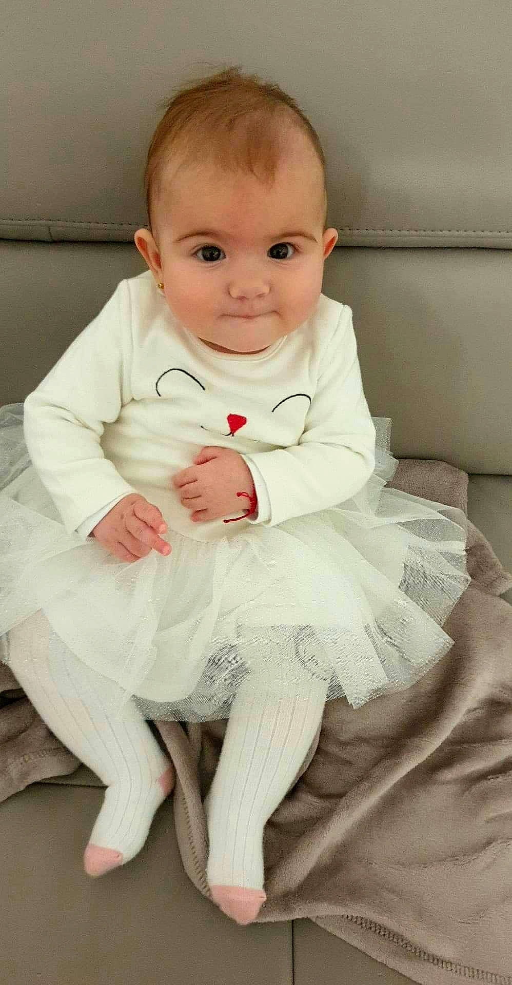 Andreea a rejoint le concours — aidez-le/la à gagner de superbes lots ! baby, baby_products, baby_toddler_clothing, cheek, child, costume, dress, head, person, pink, product, sitting, skin, smile, toddler