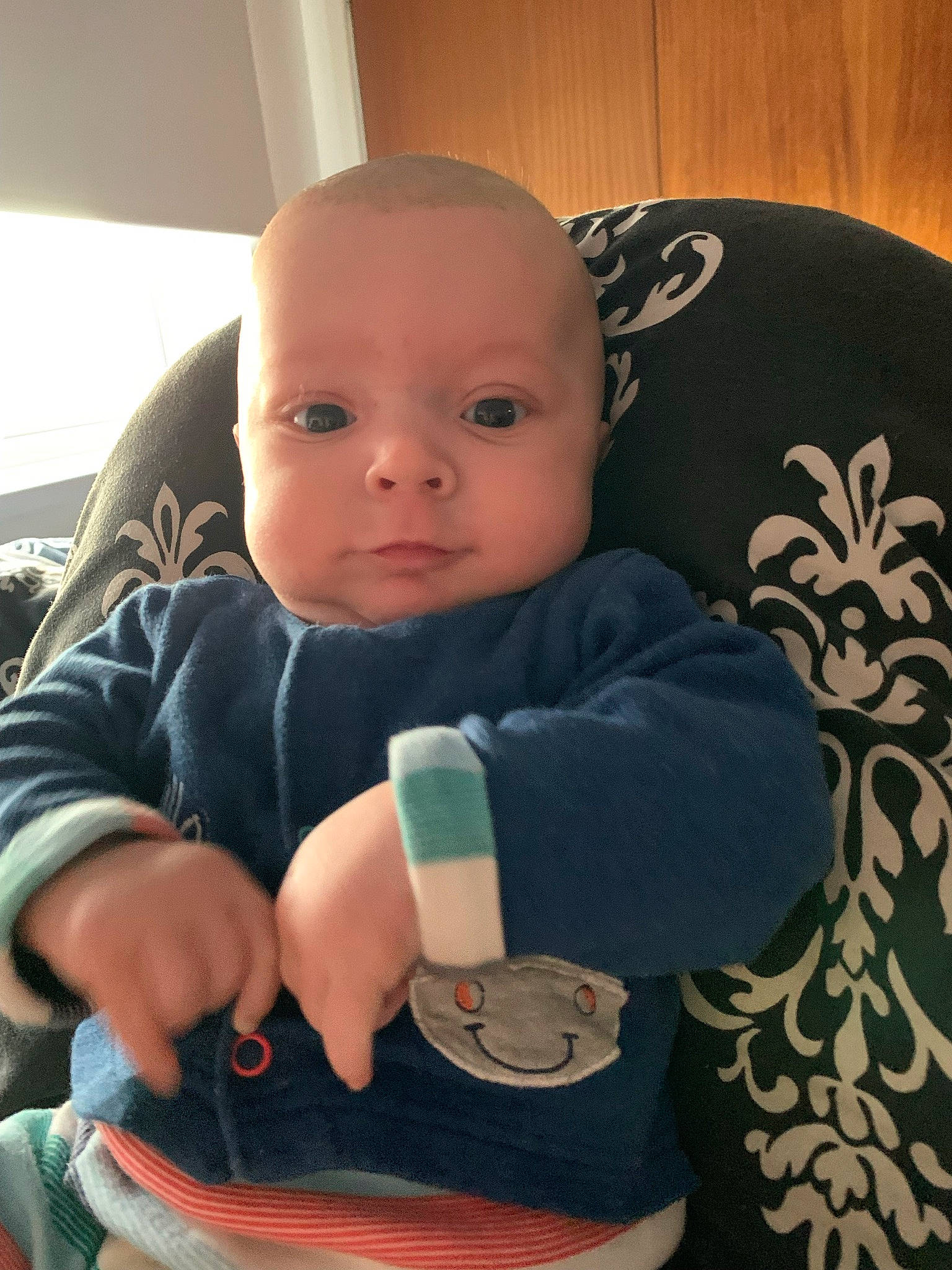 Taylor joined the competition — help win amazing prizes! baby, baby_carriage, baby_in_car_seat, baby_safety, baby_toddler_clothing, cheek, child, comfort, finger, leg, nail, nose, person, product, seat_belt, skin, sleeve, standing, textile, thumb