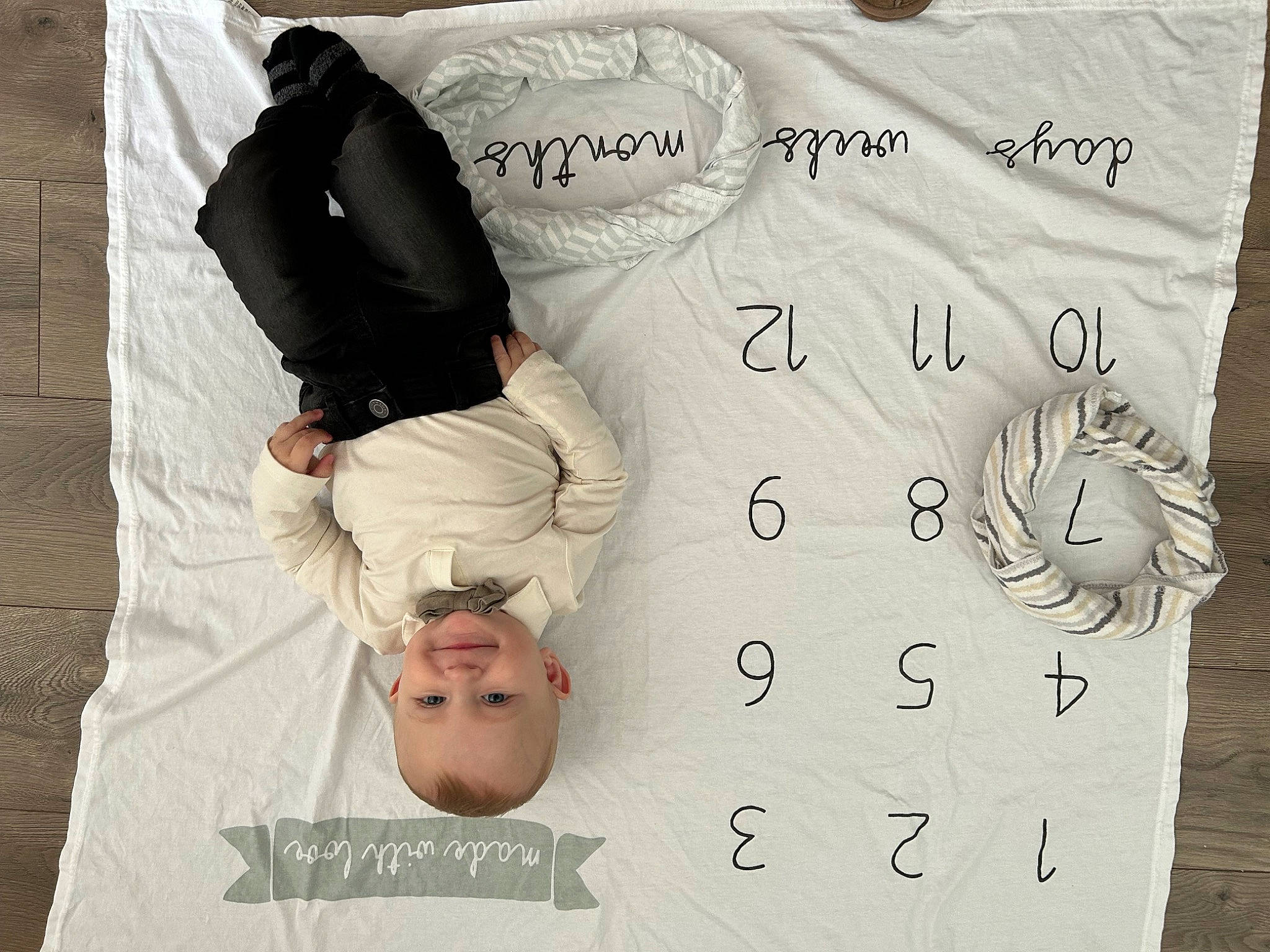 Graeson joined the competition — help win amazing prizes! arm, comfort, design, elbow, font, gesture, grey, happy, joy, linens, mammal, paper, pattern, person, product, room, sleeve, smile, t_shirt, textile