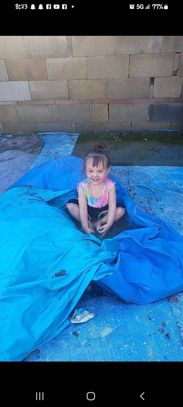 Annabella joined the competition — help win amazing prizes! asphalt, camping, child, concrete, dress, electric_blue, event, flooring, fun, grass, joy, leisure, magenta, person, purple, recreation, sitting, smile, tints_and_shades, toddler