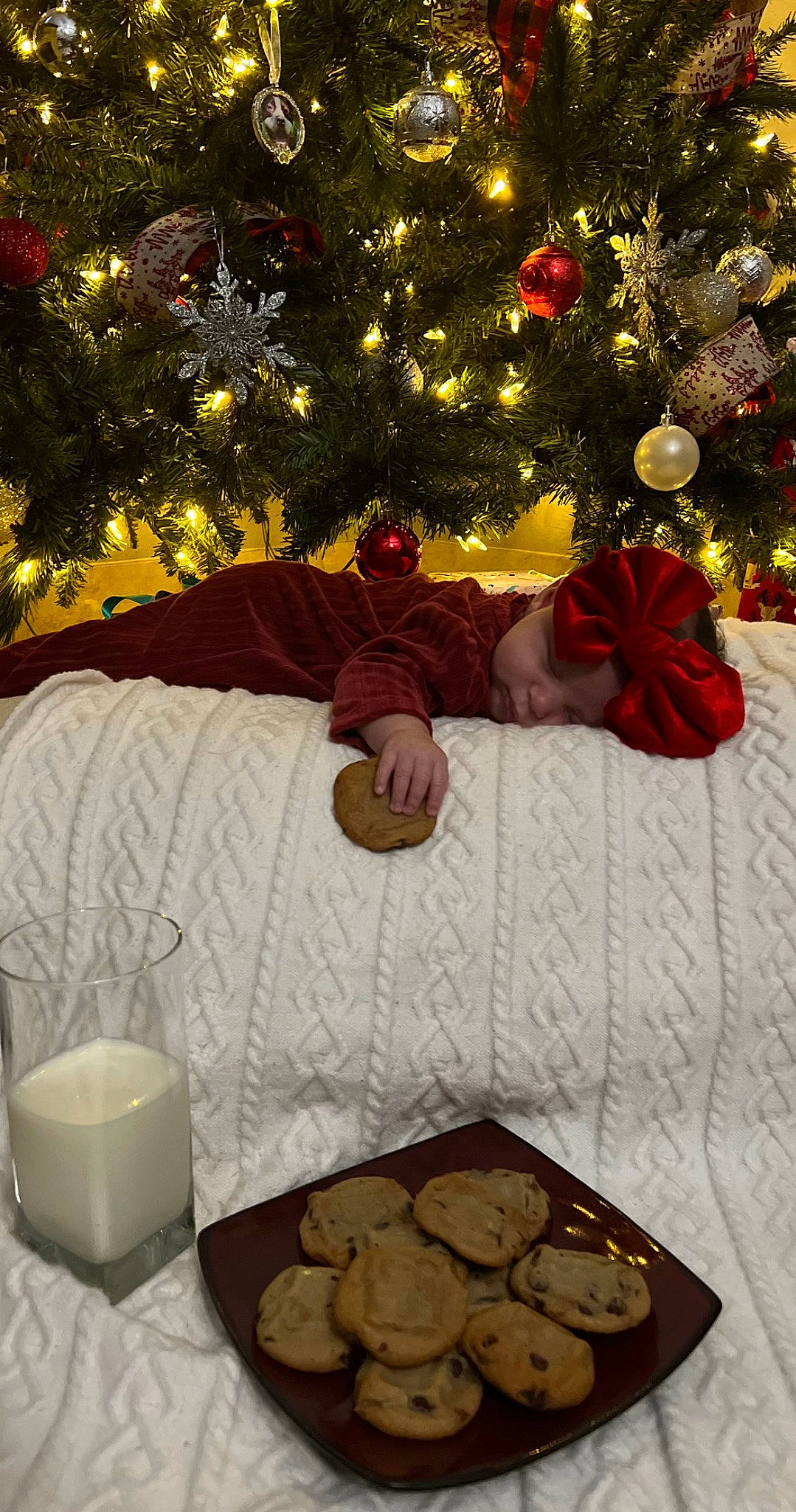 Ailani joined the competition — help win amazing prizes! christmas, christmas_decoration, christmas_ornament, christmas_tree, comfort, dessert, event, finger_food, food, headwear, holiday, holiday_ornament, ingredient, interior_design, linens, ornament, person, photograph, room, table