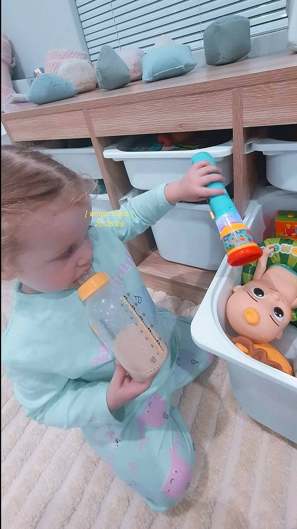 Alaia joined the competition — help win amazing prizes! baby, baby_products, baby_toddler_clothing, baby_toys, child, comfort, finger, fun, lawn_ornament, person, plastic, play, room, sitting, stuffed_toy, thumb, toddler, toy, vacation, wood