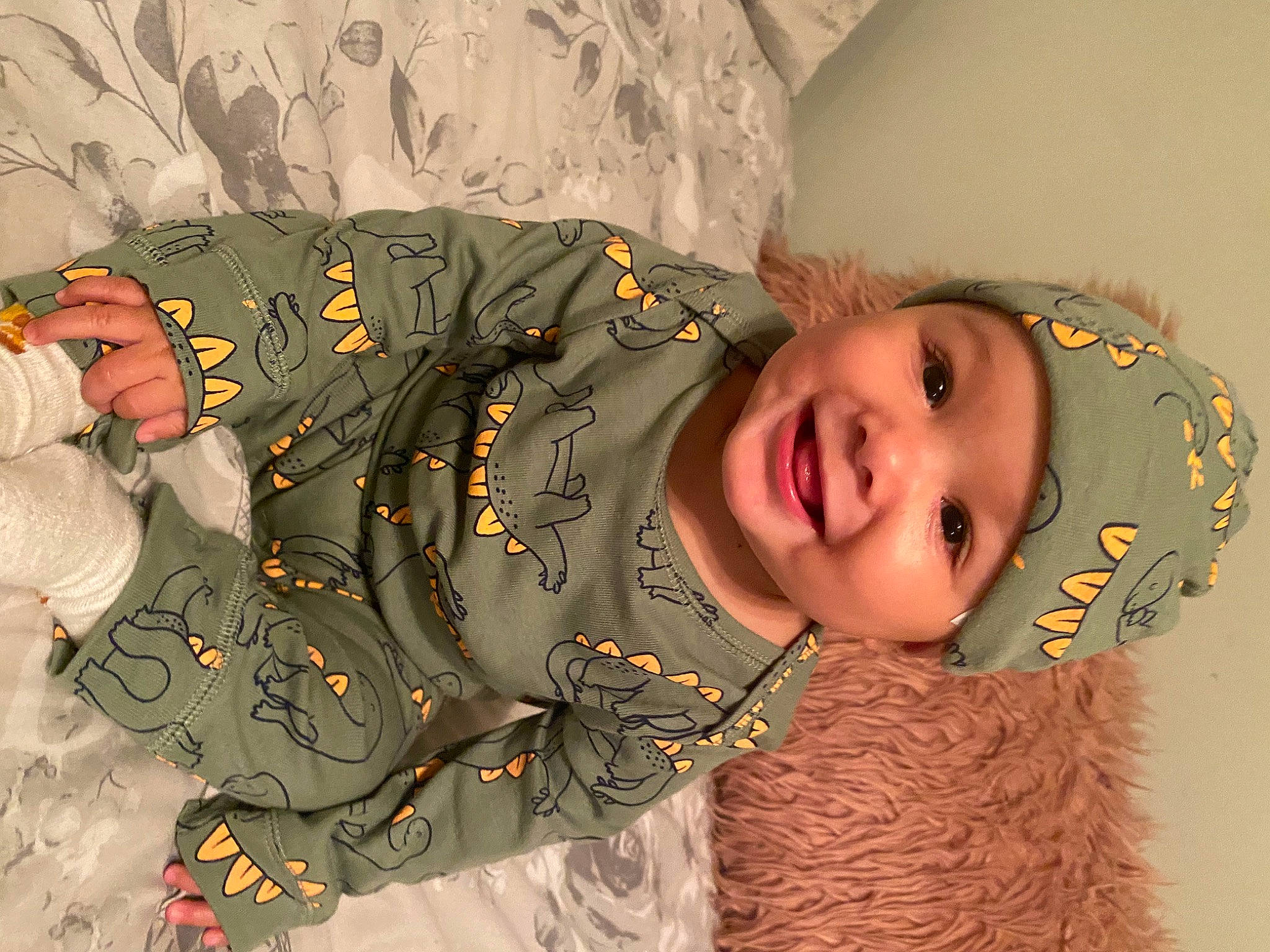 Elian joined the competition — help win amazing prizes! art, baby, baby_laughing, baby_toddler_clothing, child, eye, fun, fur, happy, hat, head, headwear, joy, pattern, people_in_nature, person, room, sleeve, smile, textile