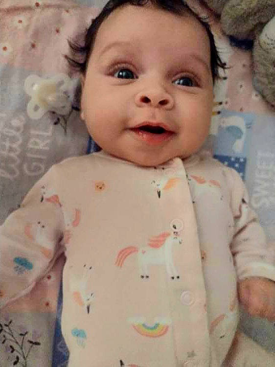 Adalynn joined the competition — help win amazing prizes! baby, baby_toddler_clothing, cheek, chin, dress, eye, eyebrow, eyelash, face, forehead, happy, iris, lip, neck, nose, person, pink, skin, sleeve, smile