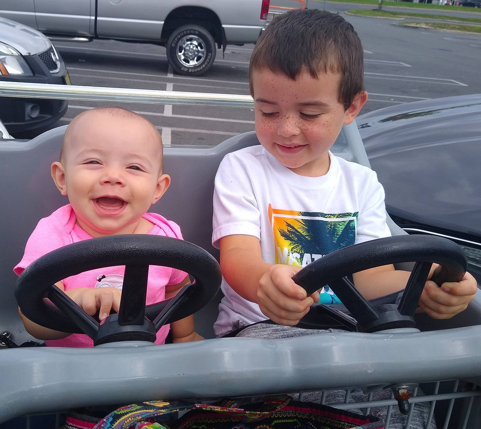 Aviana joined the competition — help win amazing prizes! automotive_exterior, baby_products, bumper, car, child, joy, motor_vehicle, person, product, steering_part, steering_wheel, toddler, vehicle, vehicle_door