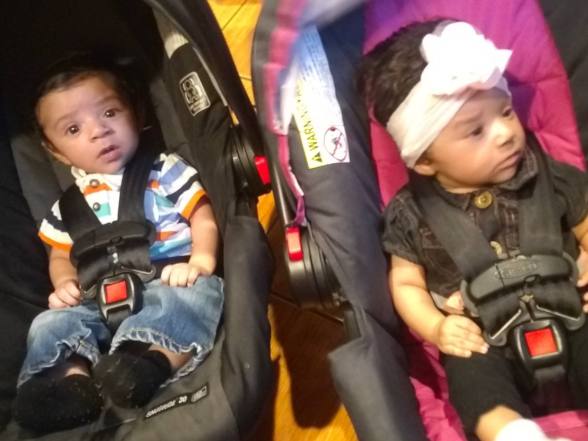 Roselyn is registered to the contest to win money with this photo: baby, baby_carriage, baby_in_car_seat, baby_products, car_seat, child, headwear, person, product, seat_belt, toddler