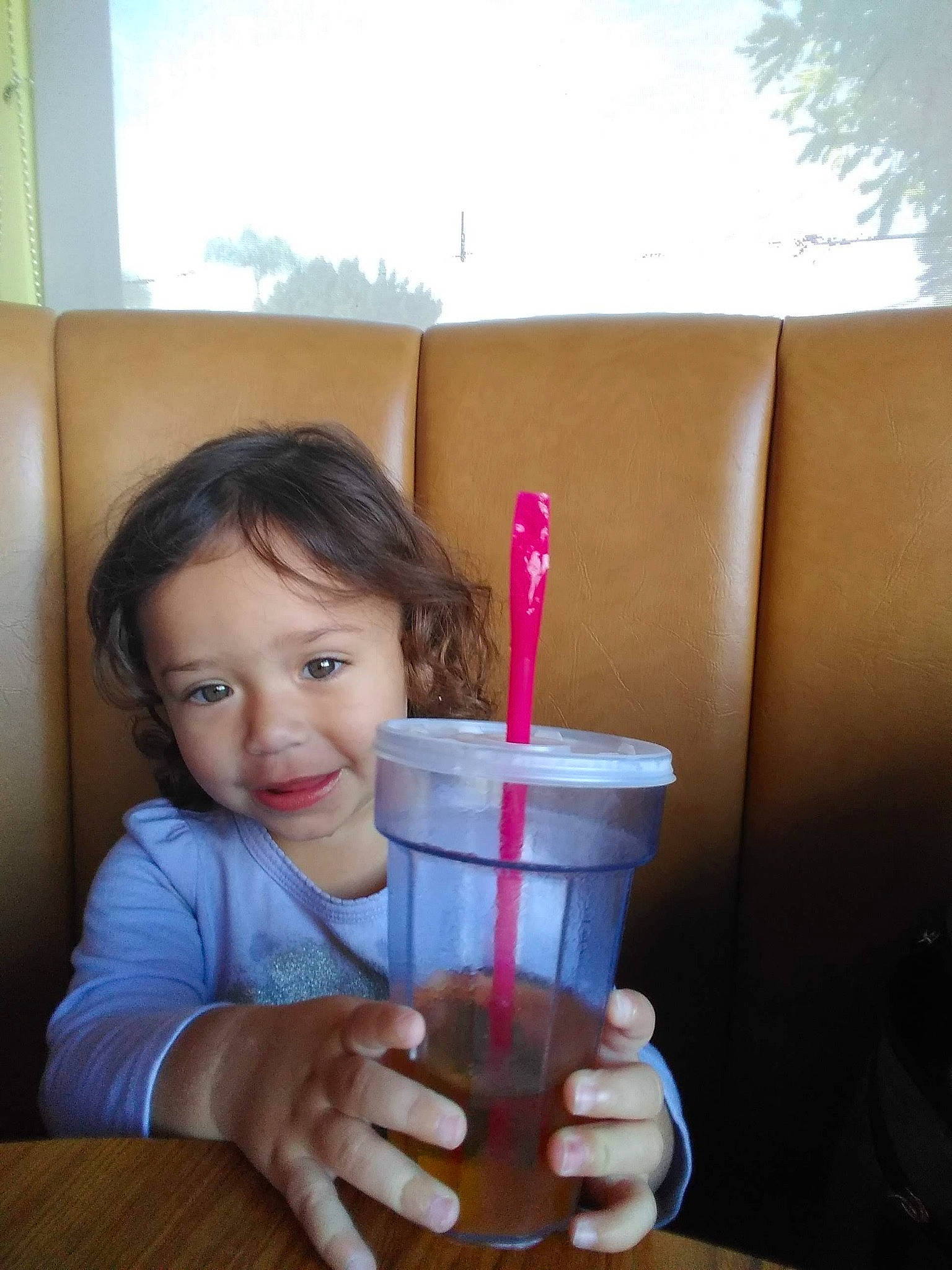 Leah Faith Ramirez joined the competition — help win amazing prizes! child, dairy, drink, drinking, drinking_straw, food, milkshake, person, smoothie, sweetness, toddler