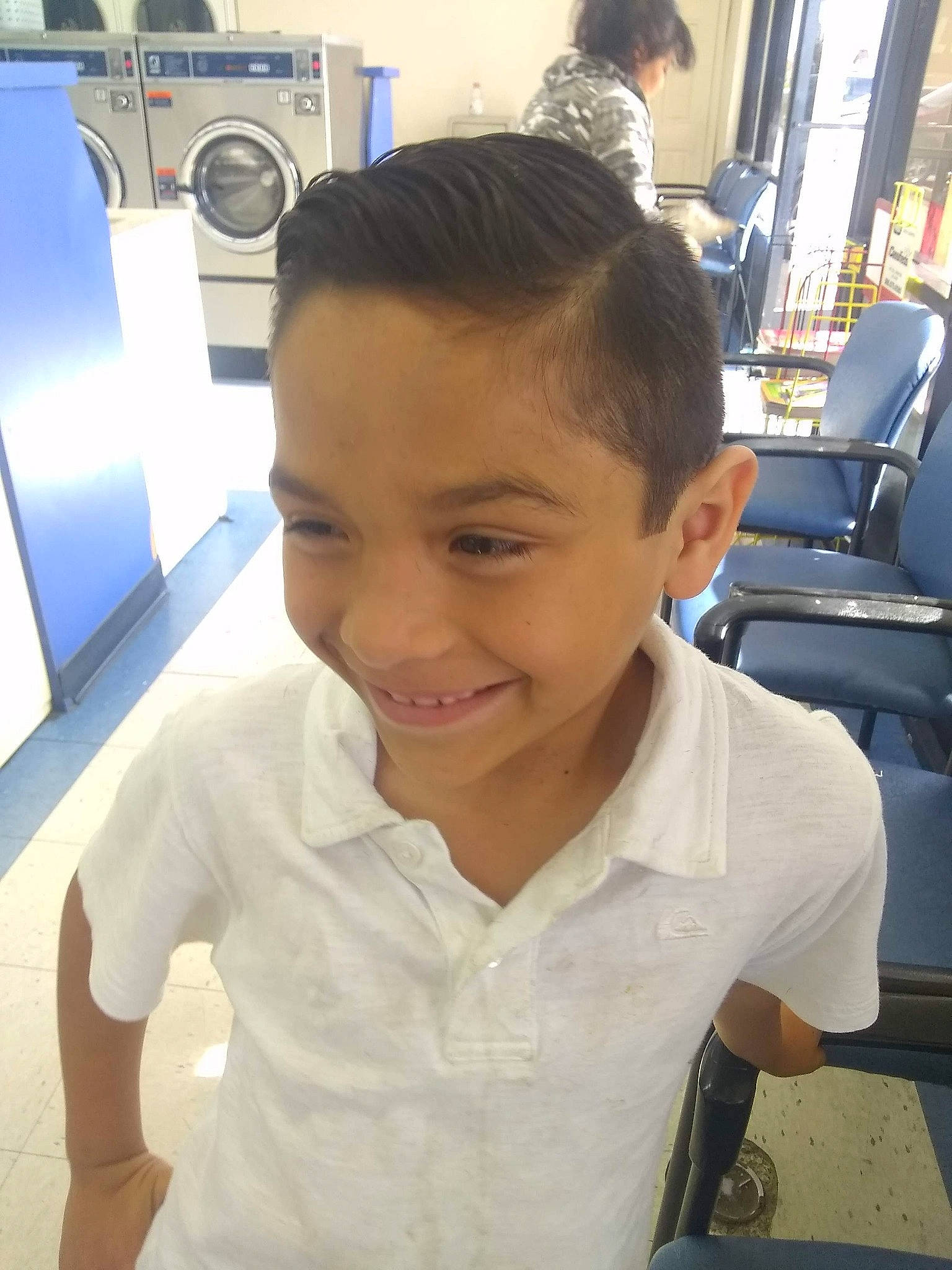 Arturo joined the competition — help win amazing prizes! black_hair, child, chin, forehead, fun, hair, hairstyle, jaw, joy, long_hair, neck, person, smile, vacation