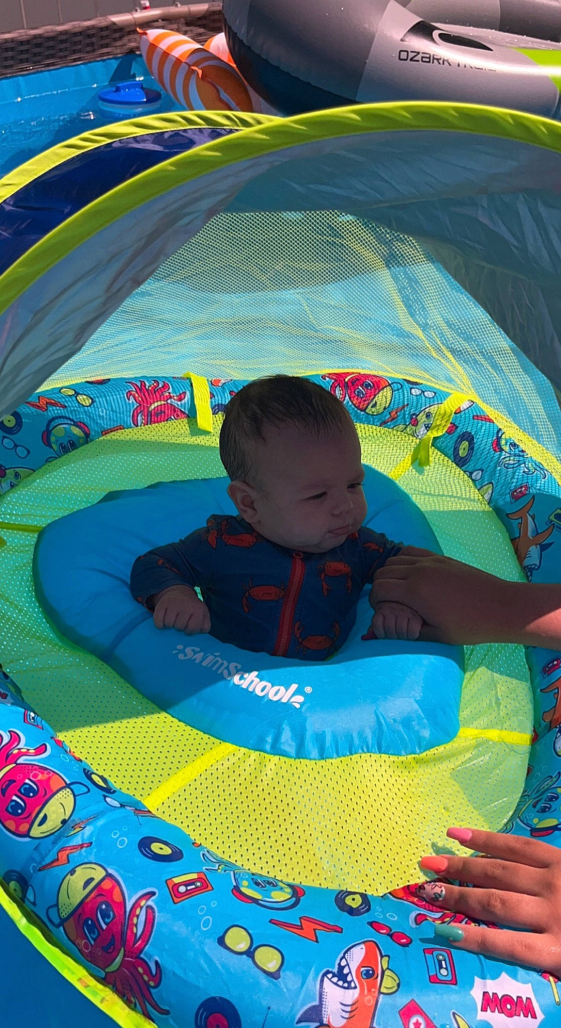 Jaxon joined the competition — help win amazing prizes! aqua, azure, baby, baby_products, baby_toddler_clothing, baby_toys, bib, child, circle, comfort, electric_blue, fun, grass, leisure, pattern, person, play, product, recreation, toddler
