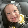 Brewer joined the competition — help win amazing prizes! baby, car_seat, child, smiling, harness, safety, happy, face, infant, clothing, seatbelt, closeup, young_child, cute, portrait, person, indoors, headrest, seat, secure