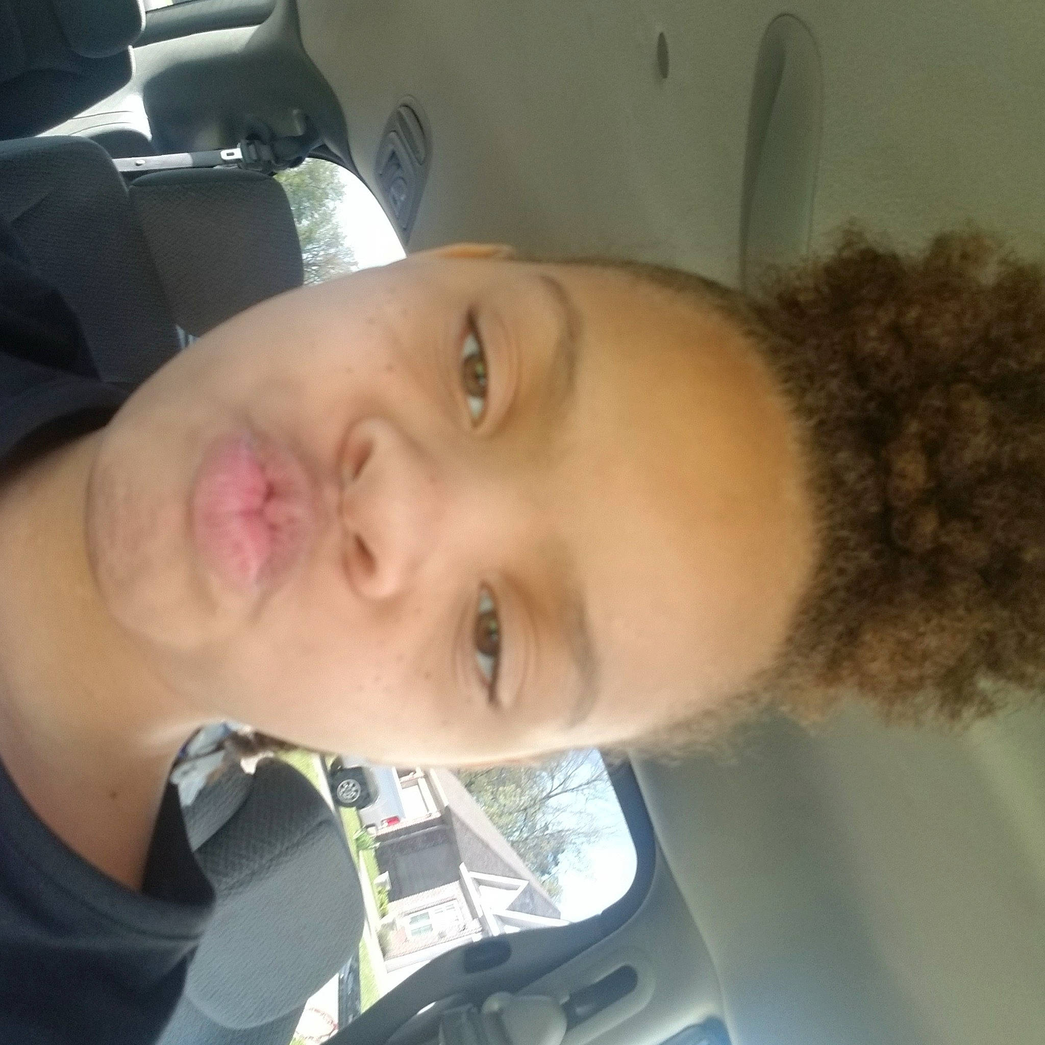 Alaynah joined the competition — help win amazing prizes! auto_part, black_hair, car_seat, cheek, child, ear, eyebrow, eyelash, forehead, headgear, iris, jaw, lip, mouth, neck, nose, person, selfie, throat, vehicle_door