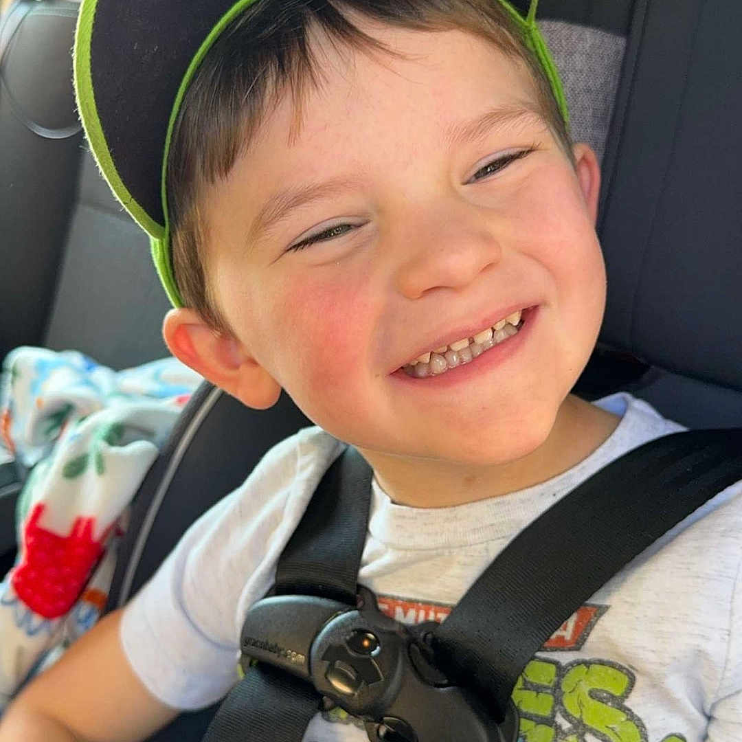 Carson joined the competition — help win amazing prizes! accessories, baby, baseballcap, belt, bodypart, cap, clothing, face, happy, hat, head, mouth, pants, person, photography, portrait, smile, strap, t_shirt, teeth