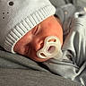 Nicholas joined the competition — help win amazing prizes! baby, sleeping, pacifier, hat, knit_hat, infant, cozy, closeup, face, child, newborn, soft, gray, cute, peaceful, resting, clothing, skin, portrait, indoors