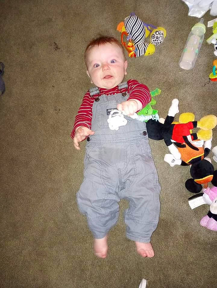 Malachi joined the competition — help win amazing prizes! baby, baby_toddler_clothing, child, costume, flag, flooring, fun, happy, head, holiday, pajamas, pattern, person, play, room, sitting, sleeve, toddler, toy