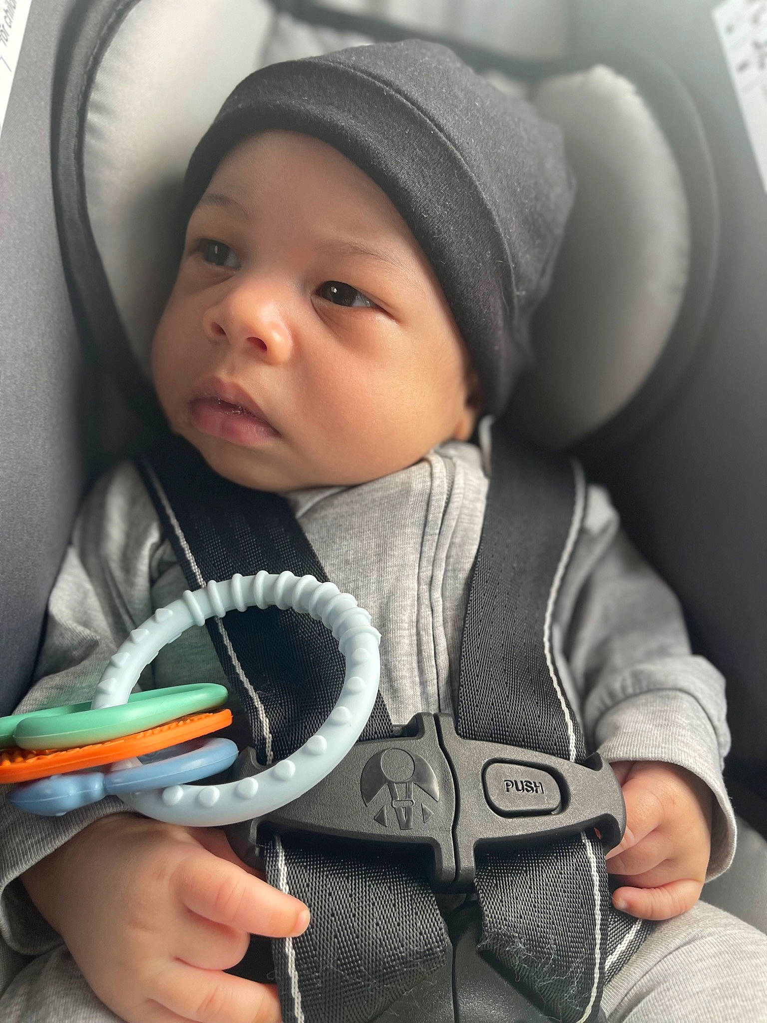 Naim joined the competition — help win amazing prizes! baby, baby_carriage, baby_in_car_seat, car_seat, cheek, child, comfort, cool, face, facial_expression, finger, hand, headwear, nose, outerwear, people, person, photograph, product, seat_belt