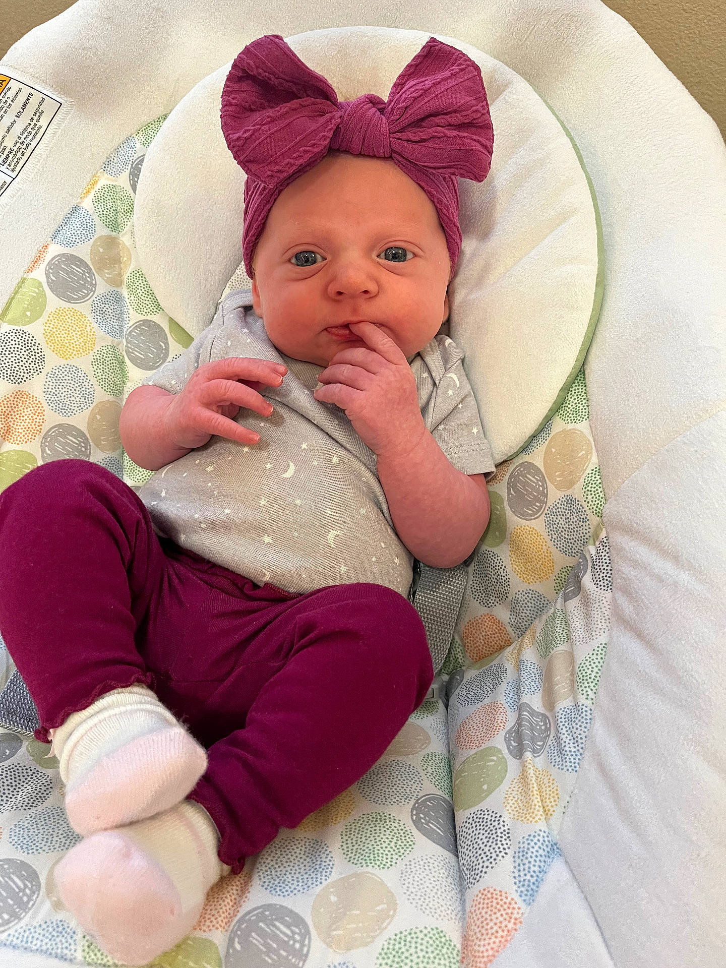 baby, bed, blanket, bonnet, clothing, couch, crib, cushion, face, furniture, hat, head, homedecor, hosiery, infantbed, newborn, person, photography, portrait, sock