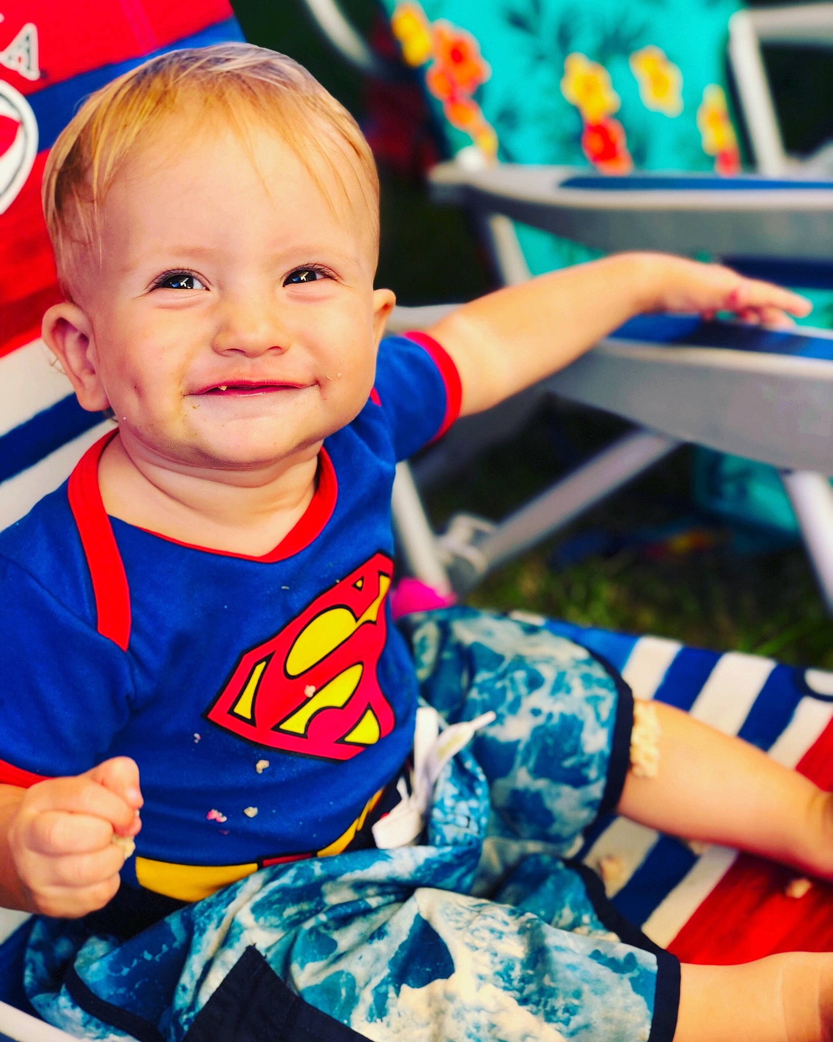 Kj  joined the competition — help win amazing prizes! blue, boy, child, fun, infant, person, play, product, smile, toddler