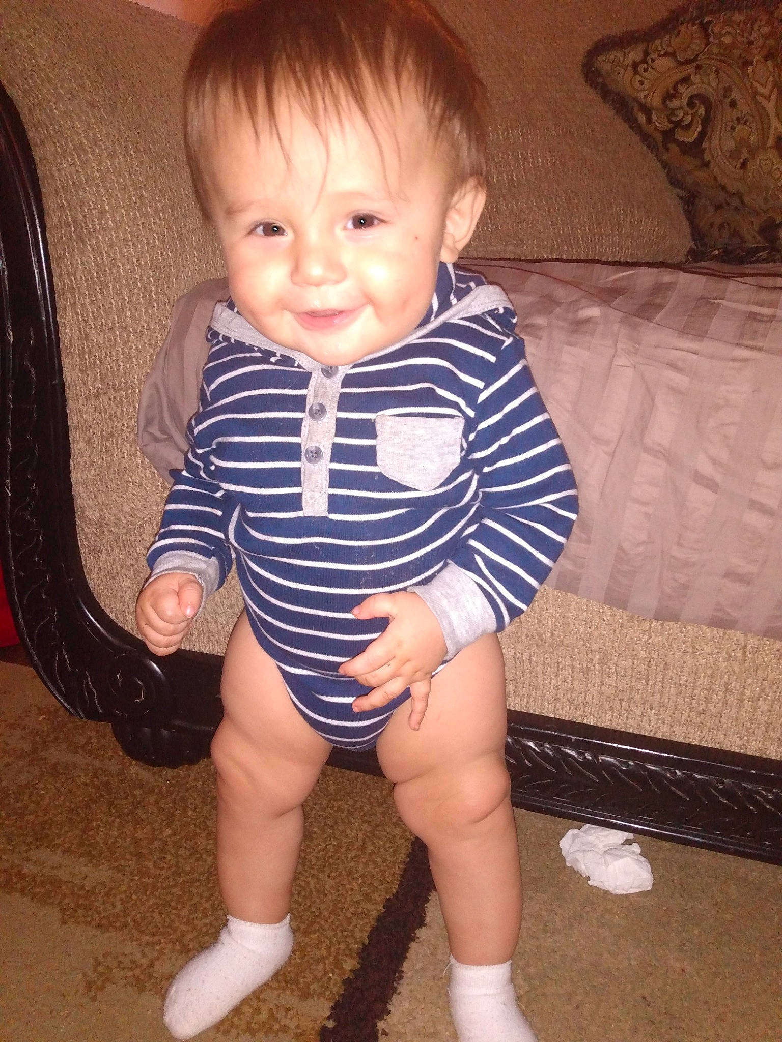 Manuel joined the competition — help win amazing prizes! baby, baby_toddler_clothing, cheek, child, human_leg, joy, leg, person, skin, smile, standing, thigh, toddler