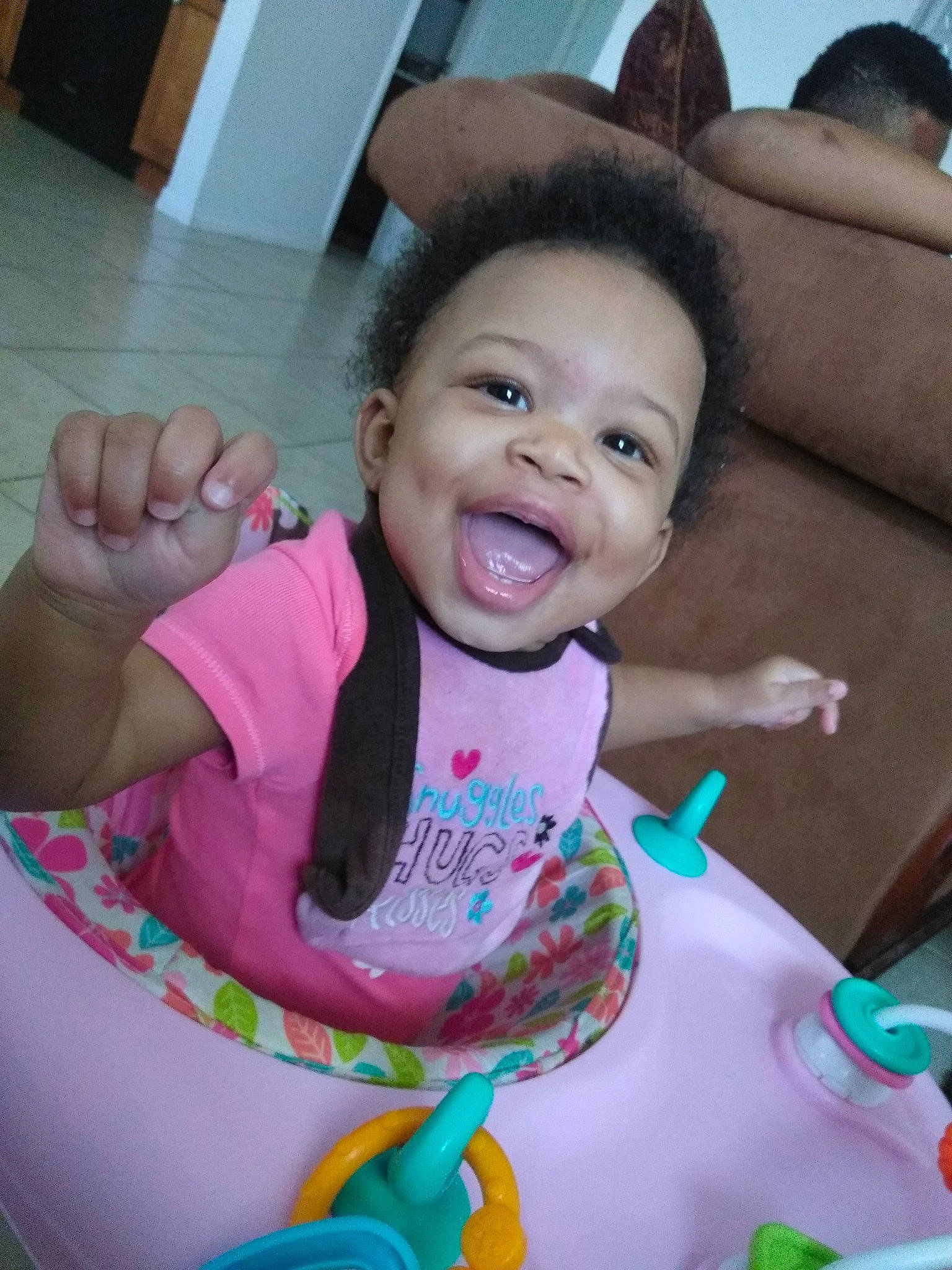 Alayah joined the competition — help win amazing prizes! baby, cheek, child, ear, face, facial_expression, finger, forehead, fun, happy, head, lip, mouth, neck, person, skin, smile, toddler, tooth