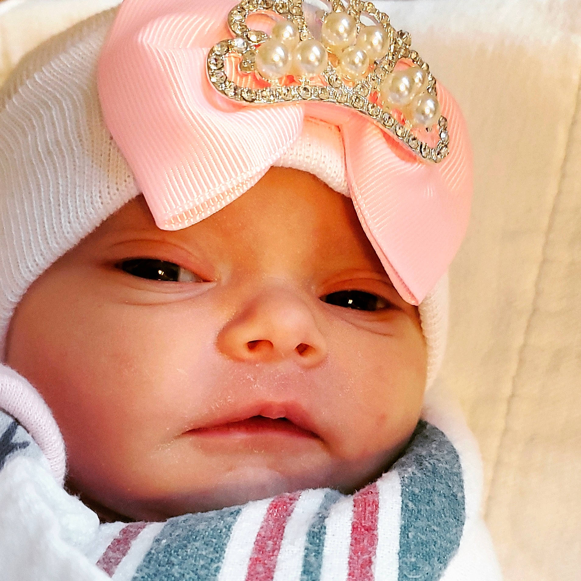 Mylah joined the competition — help win amazing prizes! baby, baby_toddler_clothing, cap, cheek, child, chin, cool, eyebrow, eyelash, green, happy, headgear, headwear, lip, nose, person, photograph, pink, product, skin