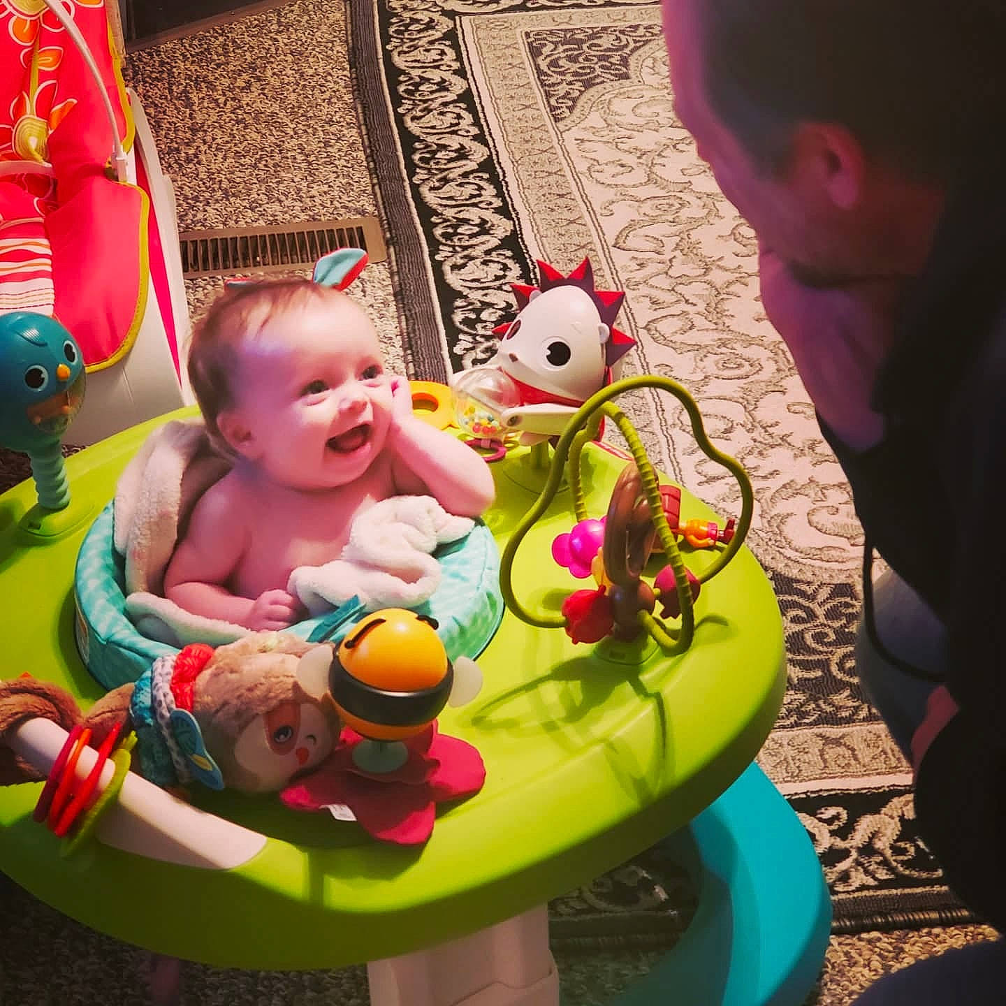 Mylah joined the competition — help win amazing prizes! animation, baby, baby_products, baby_toys, child, event, fun, happy, leisure, magenta, person, play, recreation, room, sharing, sitting, smile, stuffed_toy, toddler, toy