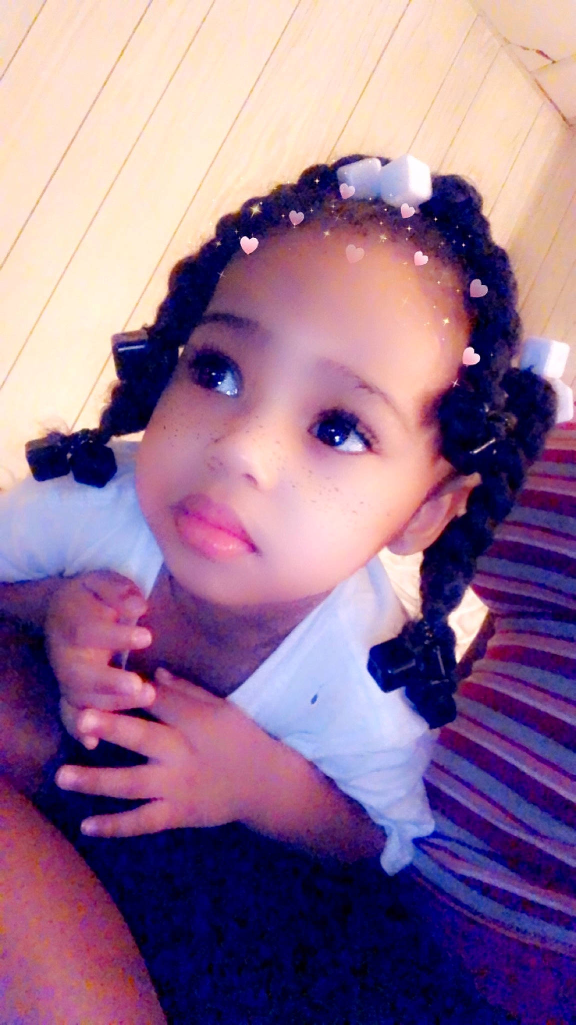 Daylani joined the competition — help win amazing prizes! baby, black_hair, cheek, child, child_model, eyebrow, fashion_accessory, forehead, hair, hair_accessory, headband, headpiece, person, toddler