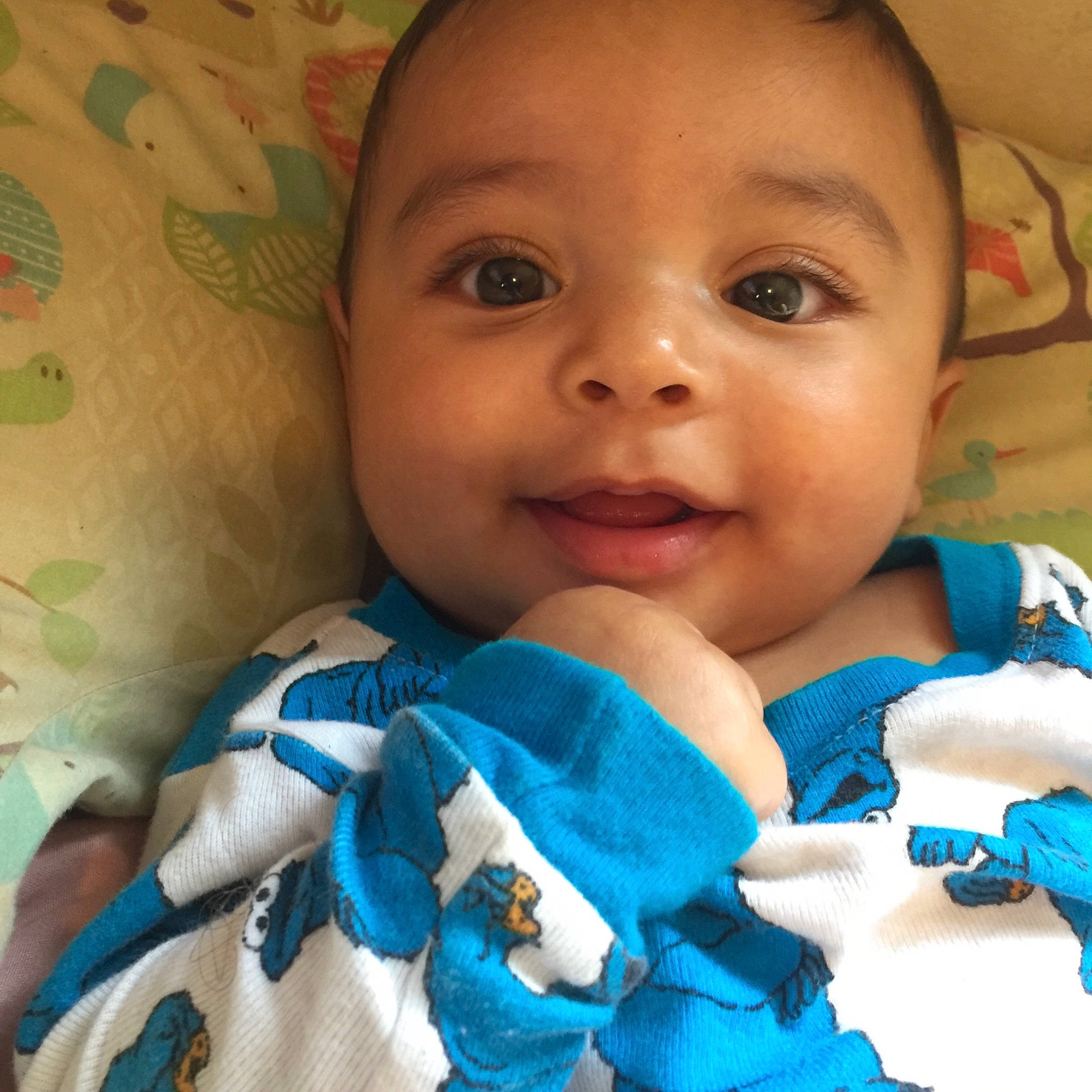 Marcellus joined the competition — help win amazing prizes! azure, baby, baby_toddler_clothing, blue, cheek, cool, eyelash, finger, gesture, hand, happy, iris, lip, mouth, nail, nose, person, skin, smile, thumb