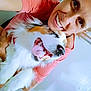 Zoey joined the competition — help win amazing prizes! affection, animal, canine, close_up, cuddling, dog, domestic, face, friendship, fur, happy, hugging, human, indoor, joy, pet, portrait, smiling, tongue_out, woman