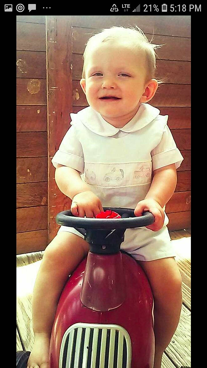 Hayden joined the competition — help win amazing prizes! child, cool, happy, person, smile, toddler, vehicle