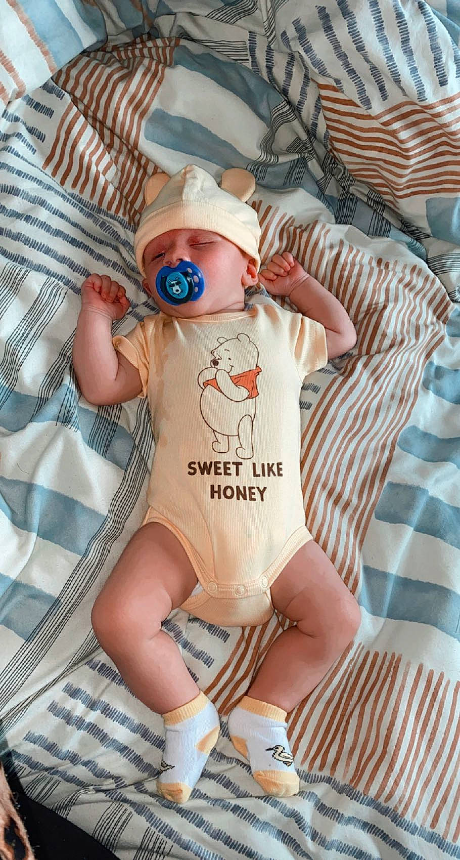 Jasper joined the competition — help win amazing prizes! baby, baby_toddler_clothing, baseball_cap, cap, chest, cool, eyewear, finger, goggles, hat, headwear, leg, pattern, person, personal_protective_equipment, sleeve, sun_hat, sunglasses, textile, thigh