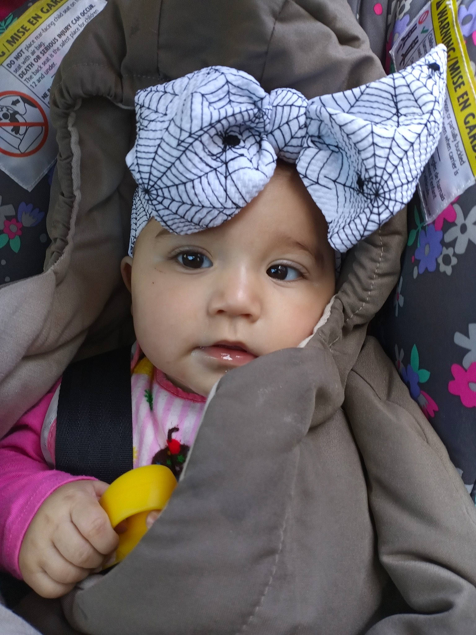 Lailah is registered to the contest to win money with this photo: baby, bonnet, cheek, child, eye, headgear, headwear, knit_cap, nose, person, product, skin, smile, toddler